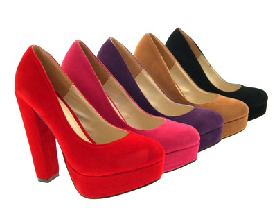 platform court shoes with block heel